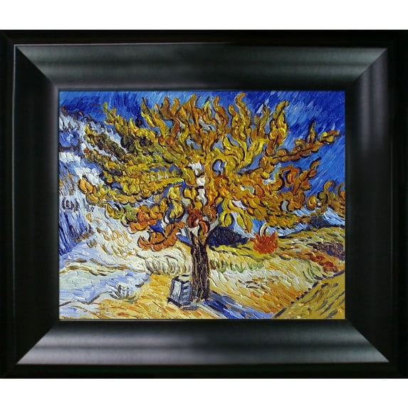 La Pastiche Vincent Van Gogh 'The Mulberry Tree' Hand Painted Framed Canvas Art