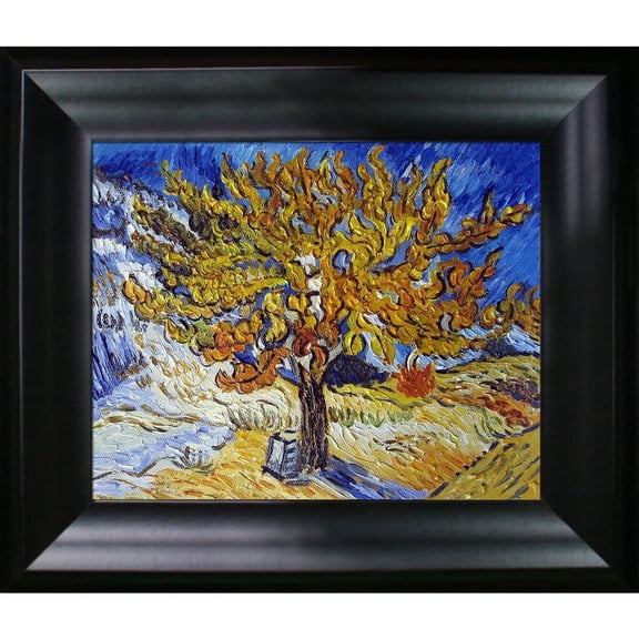 La Pastiche Vincent Van Gogh 'The Mulberry Tree' Hand Painted Framed Canvas Art