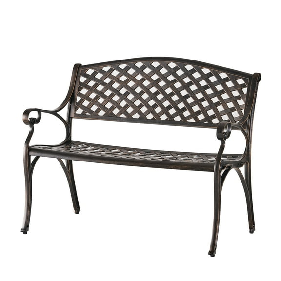 La Paz Antique Copper Cast Aluminum Bench