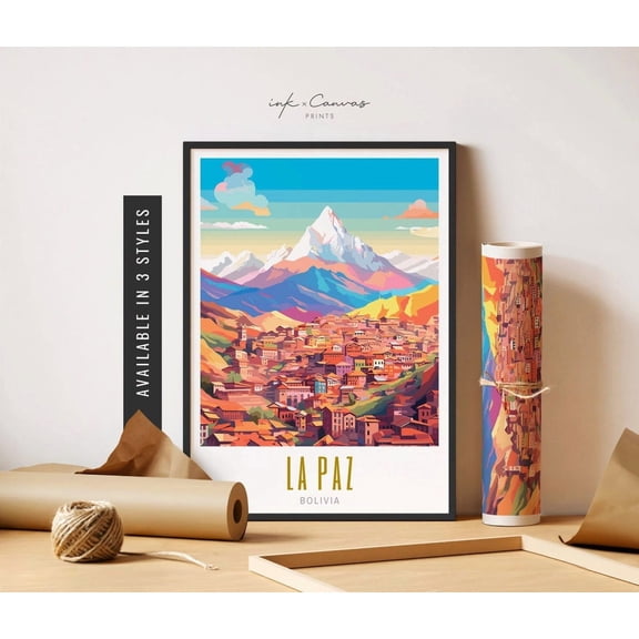 La Paz Bolivia Mountain Wall Decor
