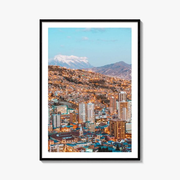 La Paz Skyline Fine Art Photo Print Bolivia, Unframed Paper Print