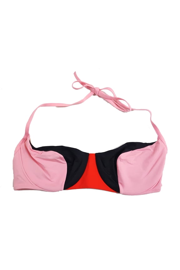 Low Cut Underwire Bikini Top, Pink, 36