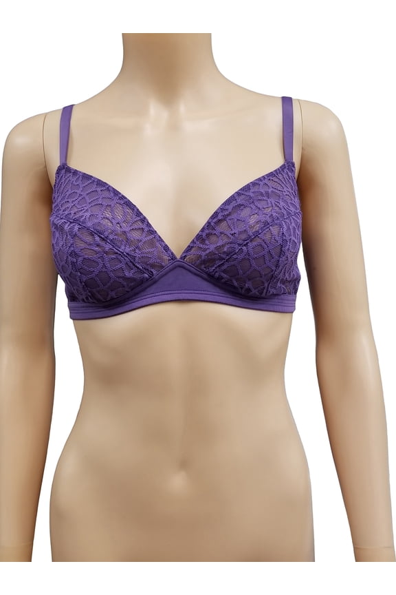 Studio Purple Lace Underwire Bra (32E)