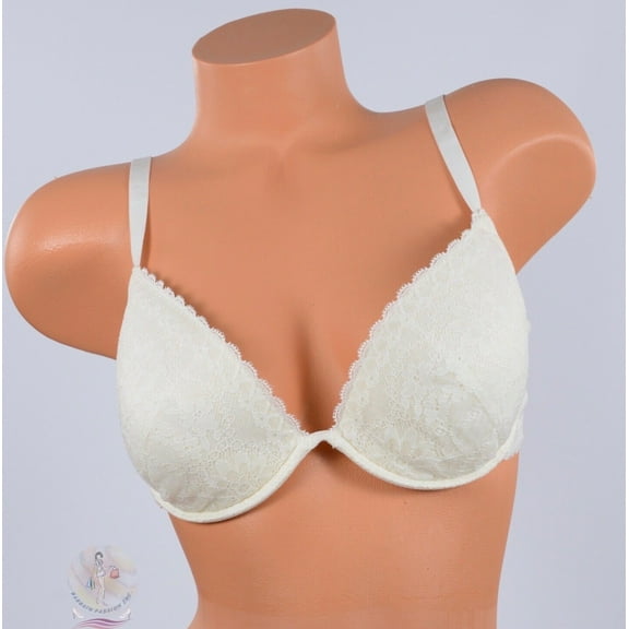 La Perla Studio Rosa Floral-Lace Push-Up Plunge Bra Size: 38B