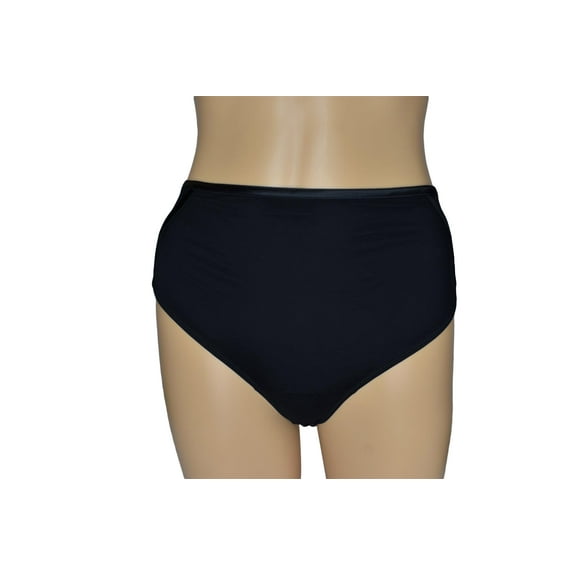 La Perla Women's Black Mesh Brief with Silk Trim High Cut 1 XS