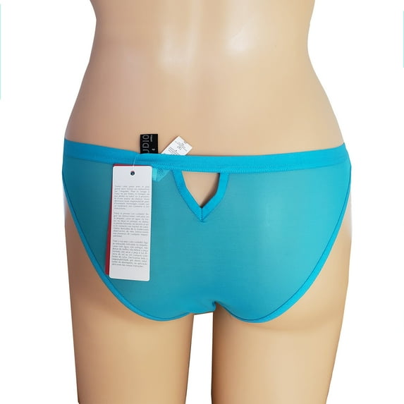 La Perla Women's Lingerie Underwear Evelina Mesh Brazilian Panty (16817) (Turquoise Kingfisher, Medium / 3)