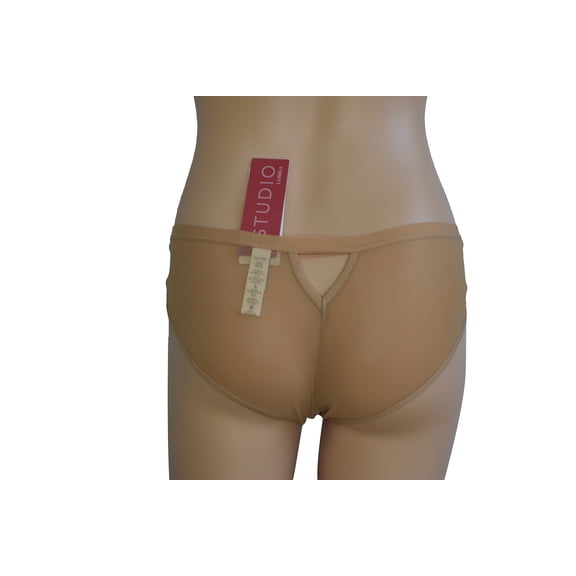 La Perla Women's Nude Mesh Cut Out Back Brief (XS)