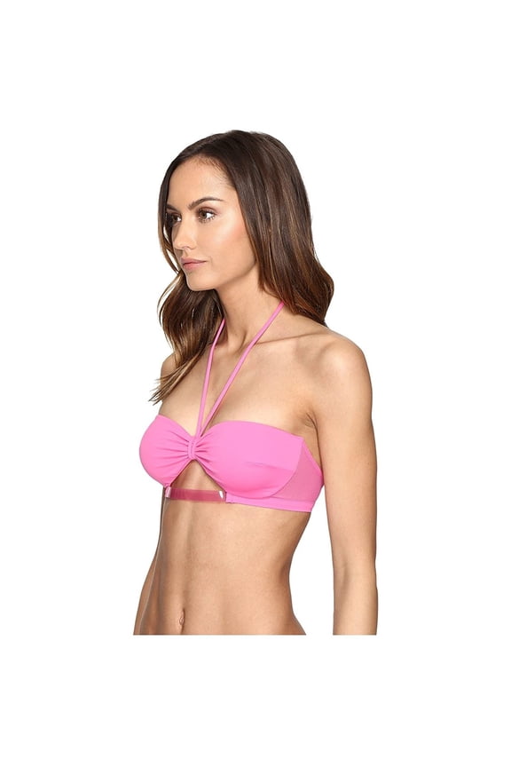 Women's Plastic Dream Bandeau Top, Dark Pink, 36B