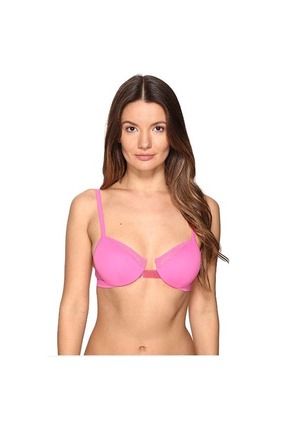 Women's Plastic Dream Underwire Top, Dark Pink, 34D