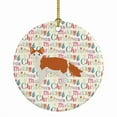 thumbnail image 1 of La Perm #2 Cat Christmas Ceramic Ornament 2.8 in x 2.8 in, 1 of 3