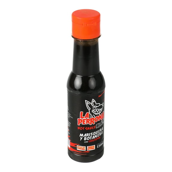 La Perrona Chiltepin Black Hot Sauce, 5 oz Bottle