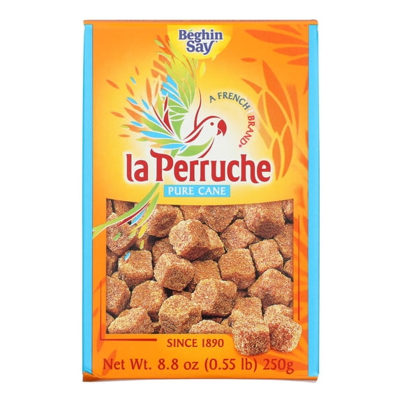 La Perruche - Brown Sugar Cubes for Sweetening Beverages - 8.8 OZ, Case of 8