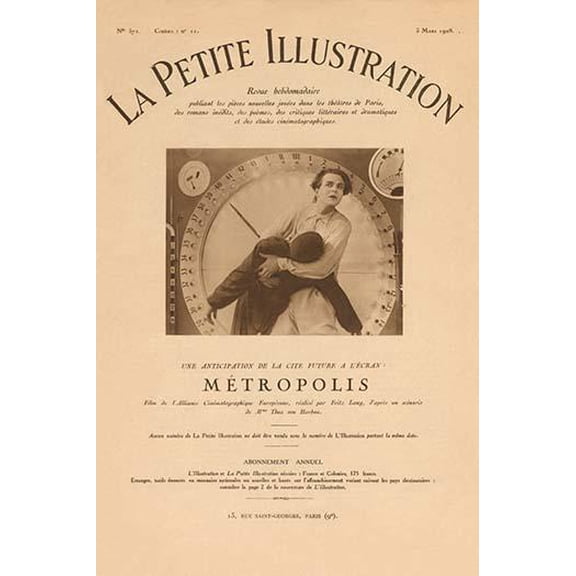 La Petit Illustration - Metropolis-Fine Art Canvas Print (20" x 30")