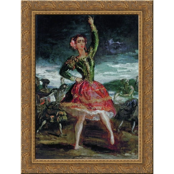 La Petra Camara 24x18 Gold Ornate Wood Framed Canvas Art by Theodore Chasseriau