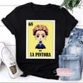 thumbnail image 1 of La Pintora Mexican Lottery Graphic Tee Vintage Artistic Card Design,for unisex up to 5XL, 1 of 2