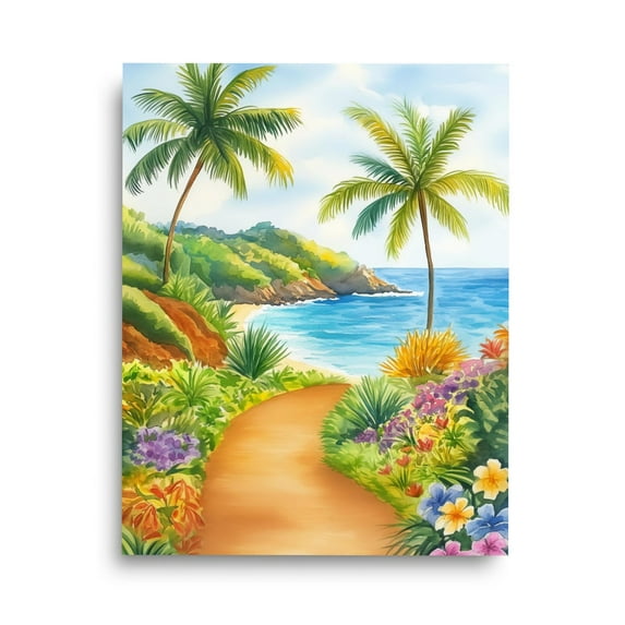 La Playuela Print, Puerto Rico Coastal Wall Art, Caribbean Island ...