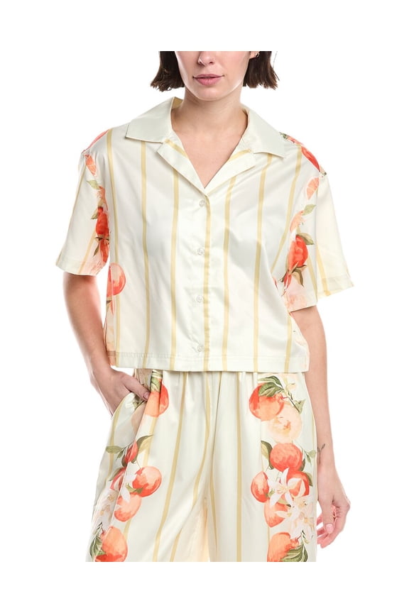 womens  Ruby Boxy Shirt, xs, Orange