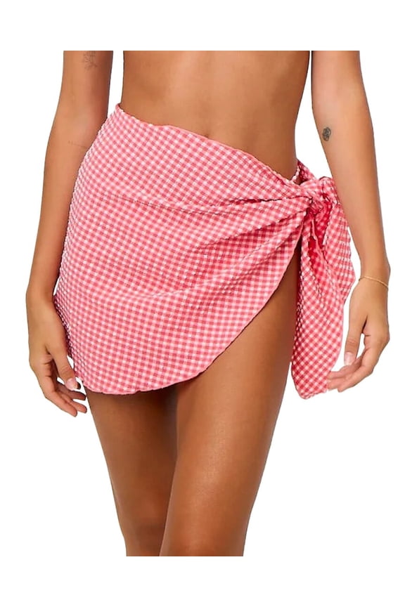 womens Short Tie-Side Sarong Coverup, l/xl