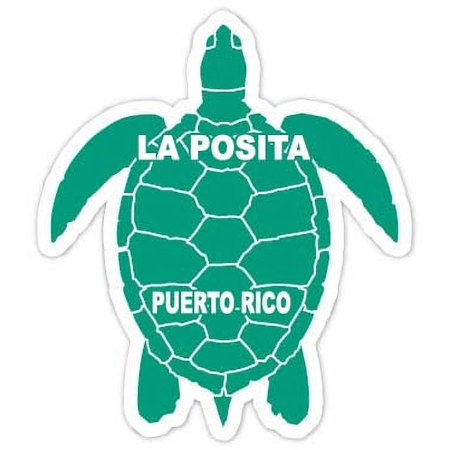La Posita Puerto Rico 4" Green Turtle Shape Magnet