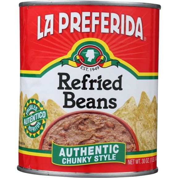 La Preferida - Bean Refried Authentic - 30 Oz, Case of 12