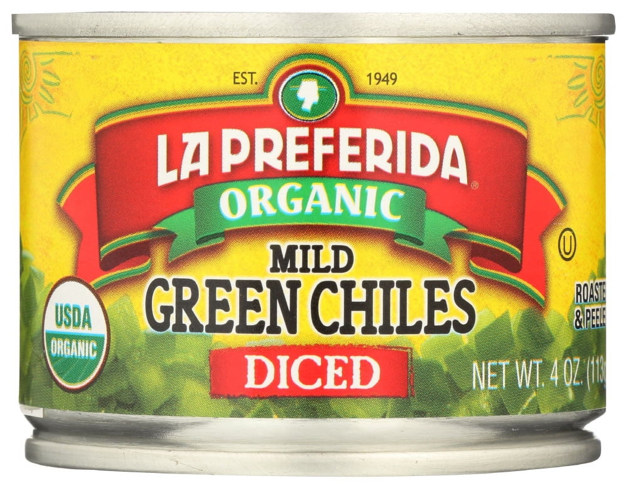 La Preferida, Diced Tomatoes Green Chilies, 4 Fl Oz, Mild