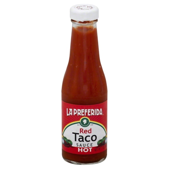 La Preferida Red Taco Hot Sauce, 7 oz Pack Of 12
