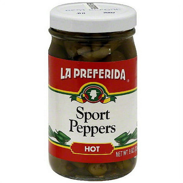 La Preferida Hot Sport Peppers, 8 oz (Pack of 12)