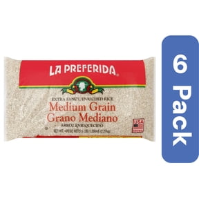 La Preferida Medium Grain Rice Polybag 5 lb (Pack Of 6)