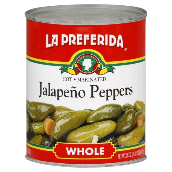 La Preferida - Pepper Jalapeno Whole - 26 Oz, Case of 12