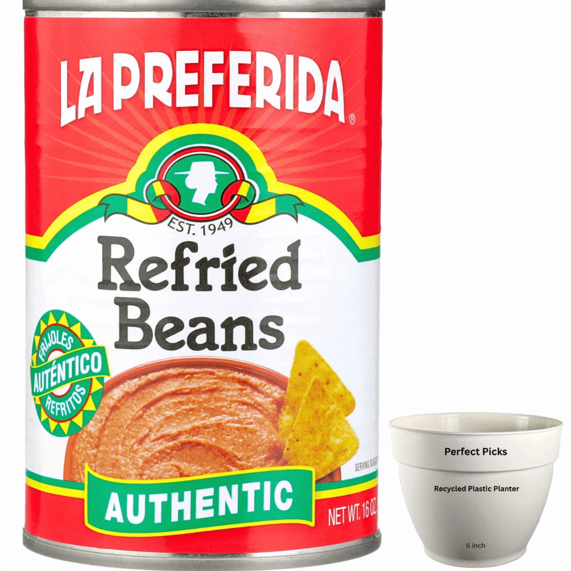 La Preferida Refried Beans, 16 oz, Can, Contains Soy and its ...