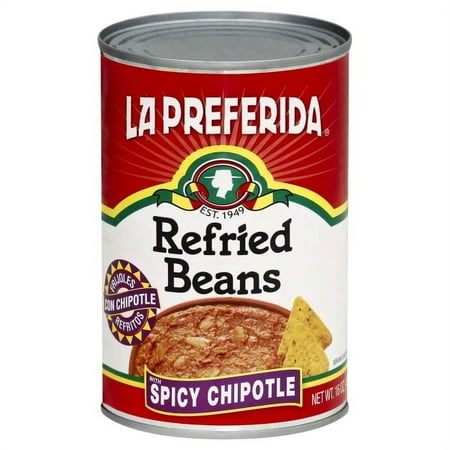 La Preferida Refried Beans with Spicy Chipotle, 16 Oz