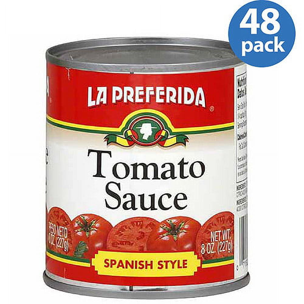 La Preferida Spanish Style Tomato Sauce, 8 oz, (Pack of 48)