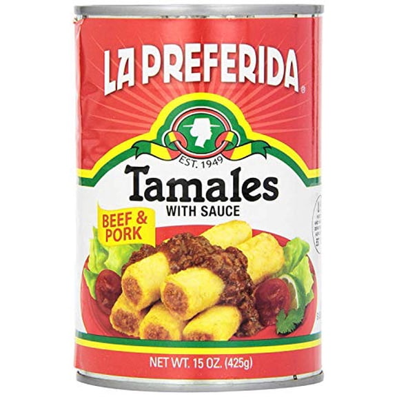 La Preferida Tamales Beef & Pork, 15-Ounce Can (Pack Of 1)