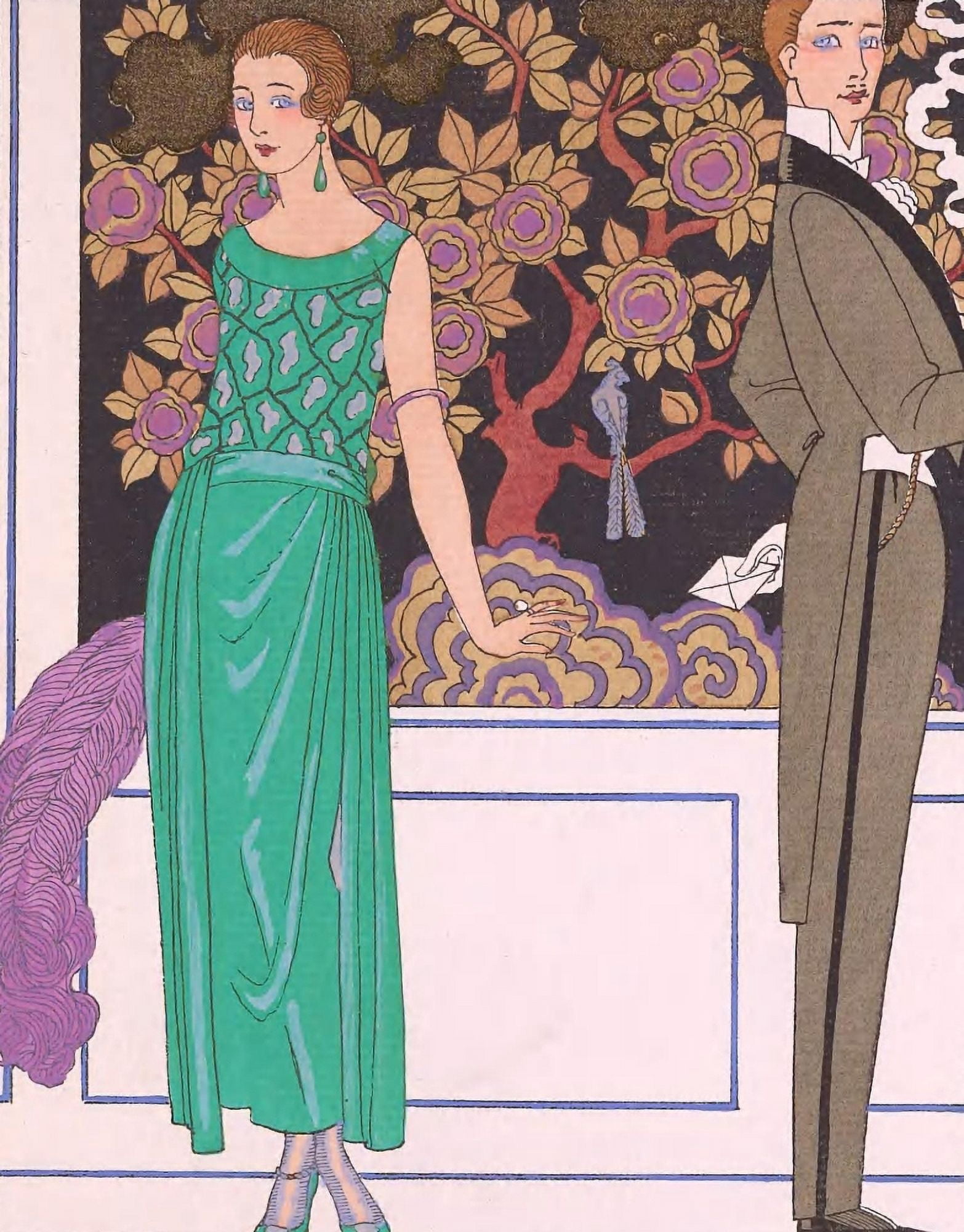 La Premiere Imprudence Canvas Art - George Barbier (18 x 24)