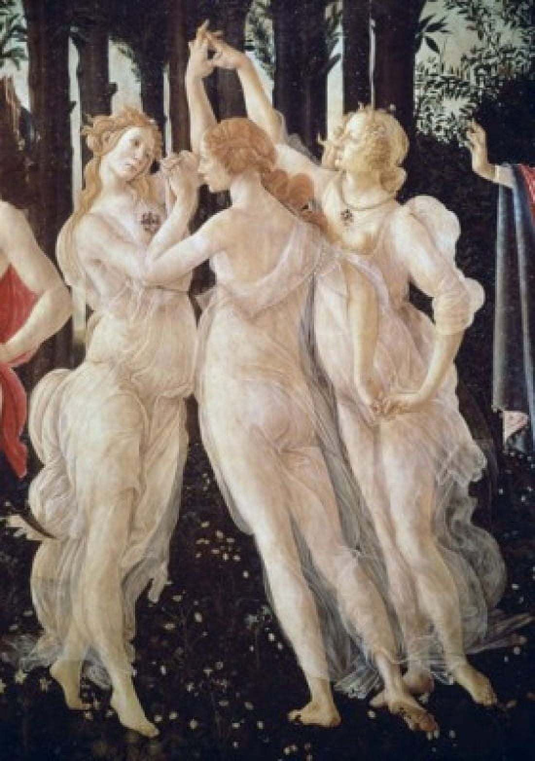 La Primavera (Detail) Ca 1481 Sandro Botticelli (1444-1510 Italian) Tempera On Wood Galleria degli Uffizi Florence Italy Canvas Art - Sandro Botticelli (18 x 24)