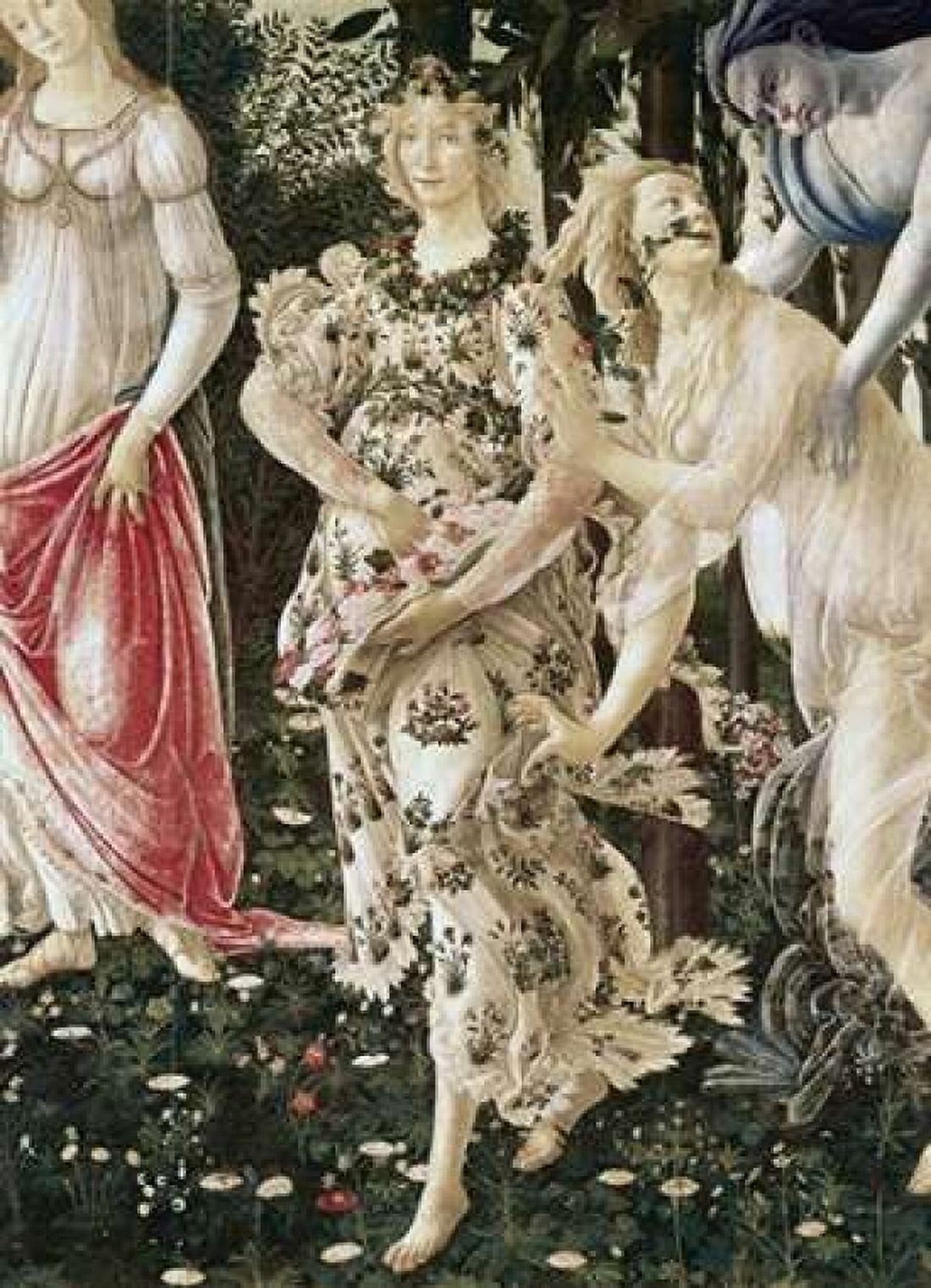 La Primavera - Detail Canvas Art - Sandro Botticelli (20 x 28)