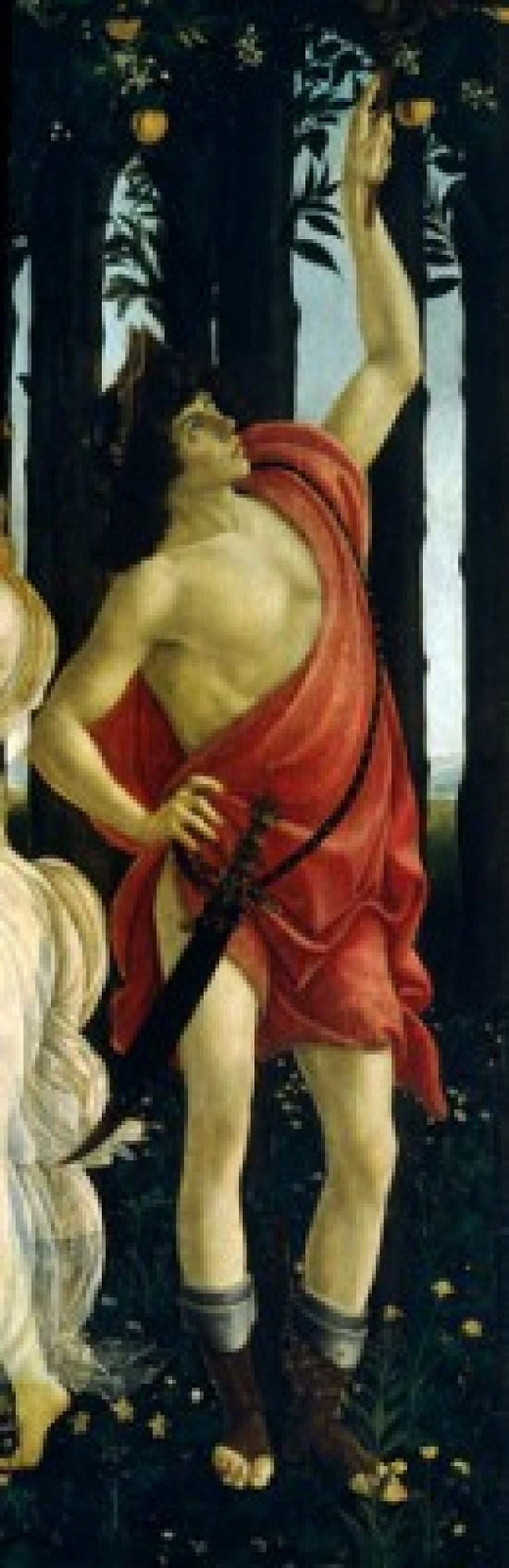 La Primavera by Sandro Botticelli tempera on wood 1481 detail 1444-1510 Italy Florence Galleria degli Uffizi Canvas Art - Sandro Botticelli (18 x 24)