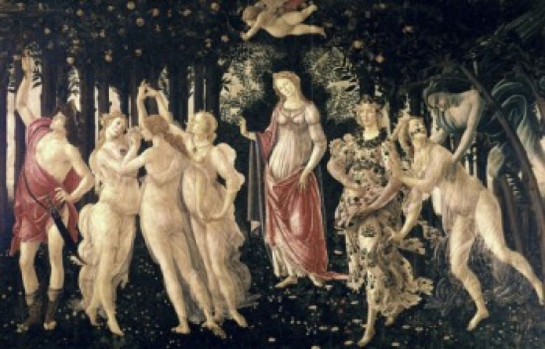 La Primavera ca1481 Sandro Botticelli (1444-1510 Italian) Tempera on wood Galleria degli Uffizi Florence Italy Canvas Art - Sandro Botticelli (18 x 24)