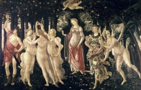 La Primavera ca1481 Sandro Botticelli (1444-1510 Italian) Tempera on wood Galleria degli Uffizi Florence Italy Canvas Art - Sandro Botticelli (24 x 36)