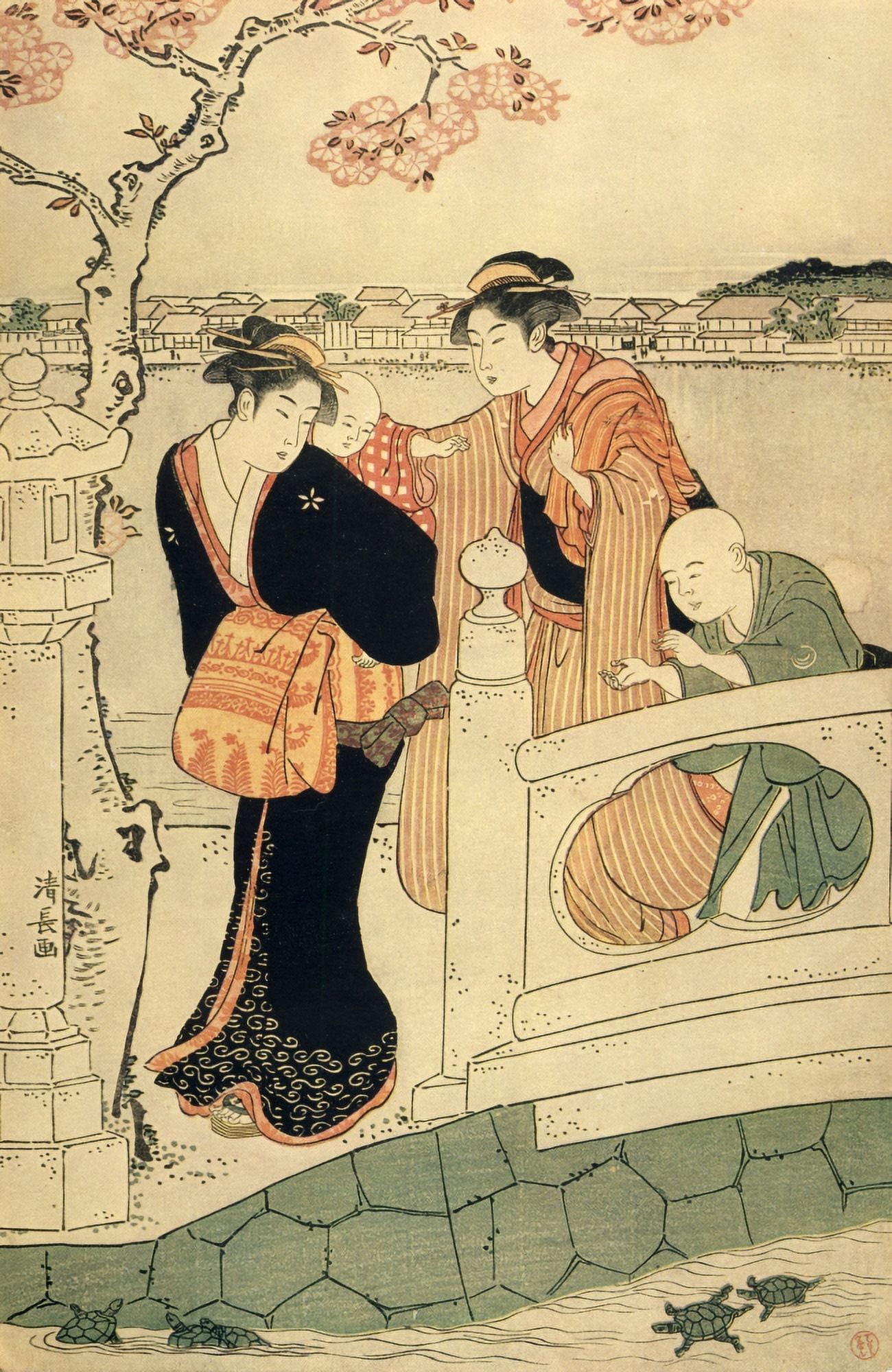 La Promenade LIllustration 1929 Canvas Art - Torii Kiyonaga (24 x 36)