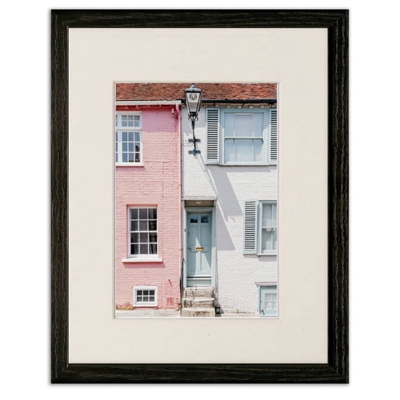 La Puerta (the Door) 11"x14" Black Wood Frame Art Print featuring 8x10 Mat and Real Glass