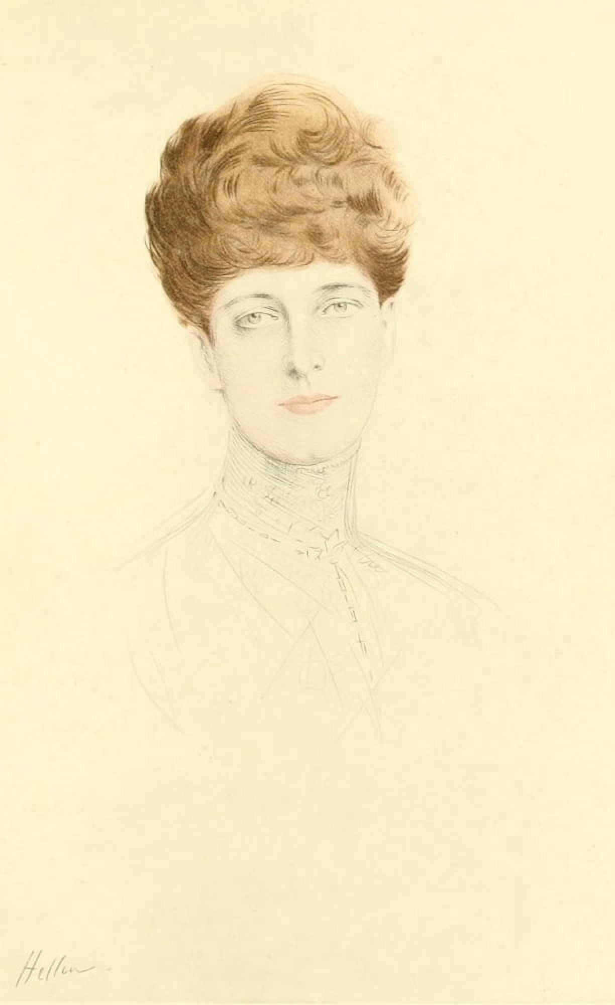 La Reine Alexandra Canvas Art - Paul Csar Helleu (24 x 36)