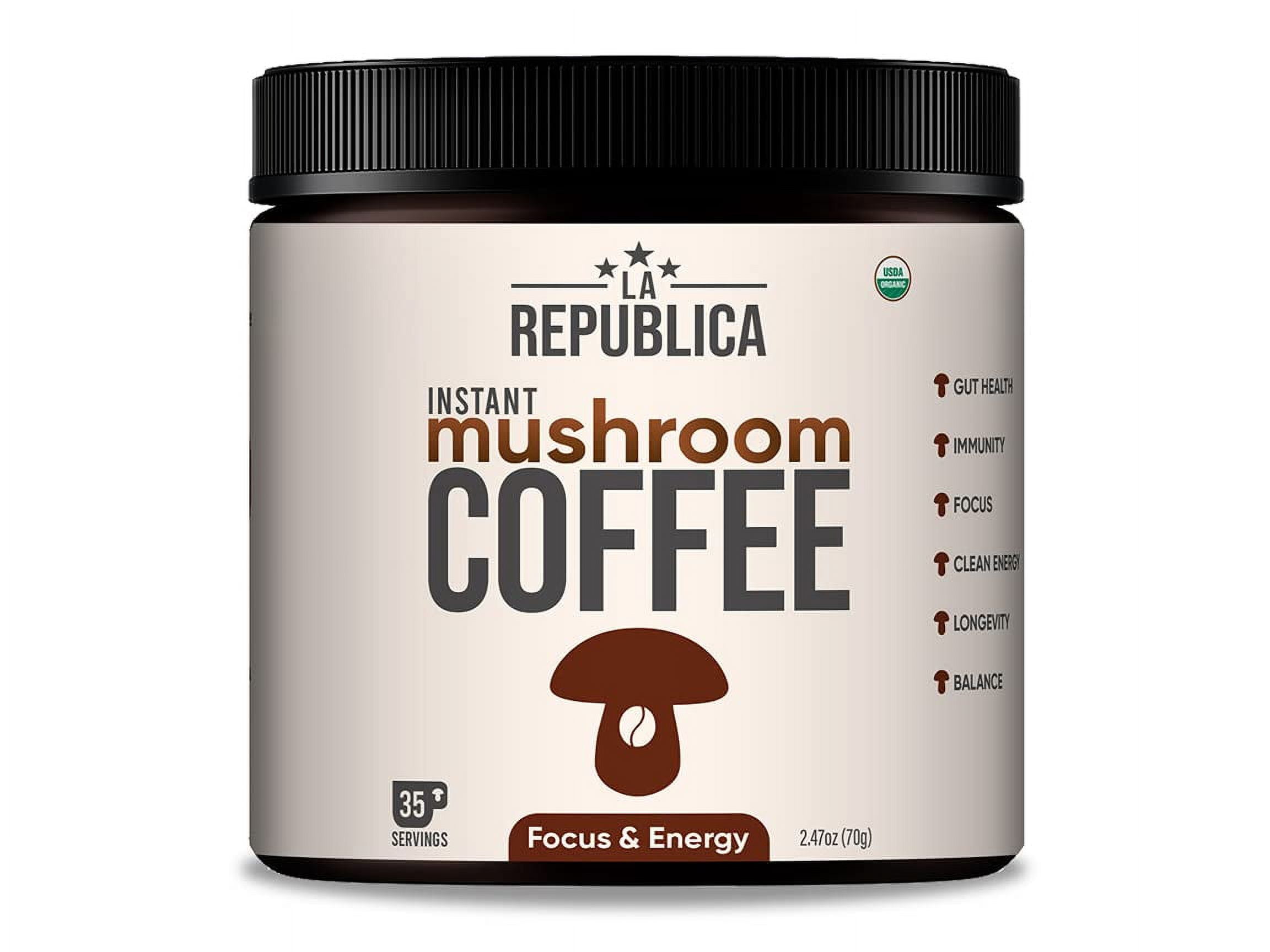 La Republica Organic Mushroom Coffee (35 Servings) FullFruiting Bodies