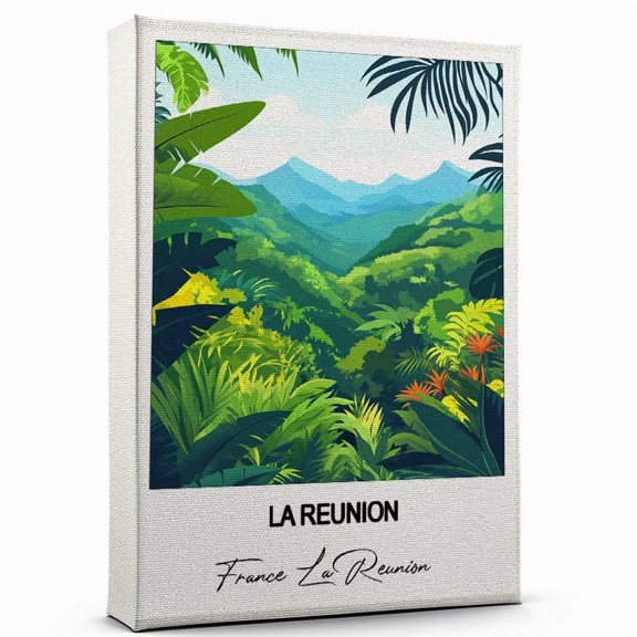 La Reunion Canvas Wall Art Travel-Inspired Home Decor Featuring France La Reunion Art Canvas Unique Gift for Travel Canvas Ready to Hang