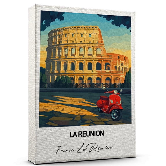 La Reunion Travel Canvas Wall Art  Beautiful Travel Decor for Bedroom, Office France La Reunions Canvas Print  Serene and Scenic Wall Decor Gift for Travel Lovers