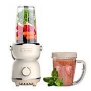La Reveuse Personal Size Blender 300 Watts for Shakes Smoothies Seasonings Sauces with 17 oz Cup / 10 oz Mug,Retro Style