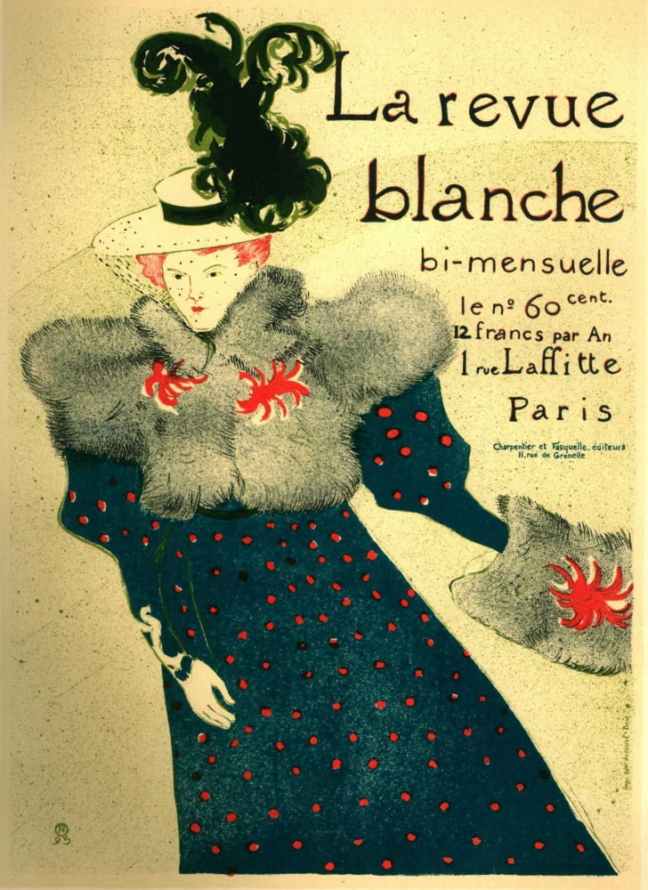 La Revue Blanche Canvas Art - H de Toulouse-Lautrec (18 x 24)