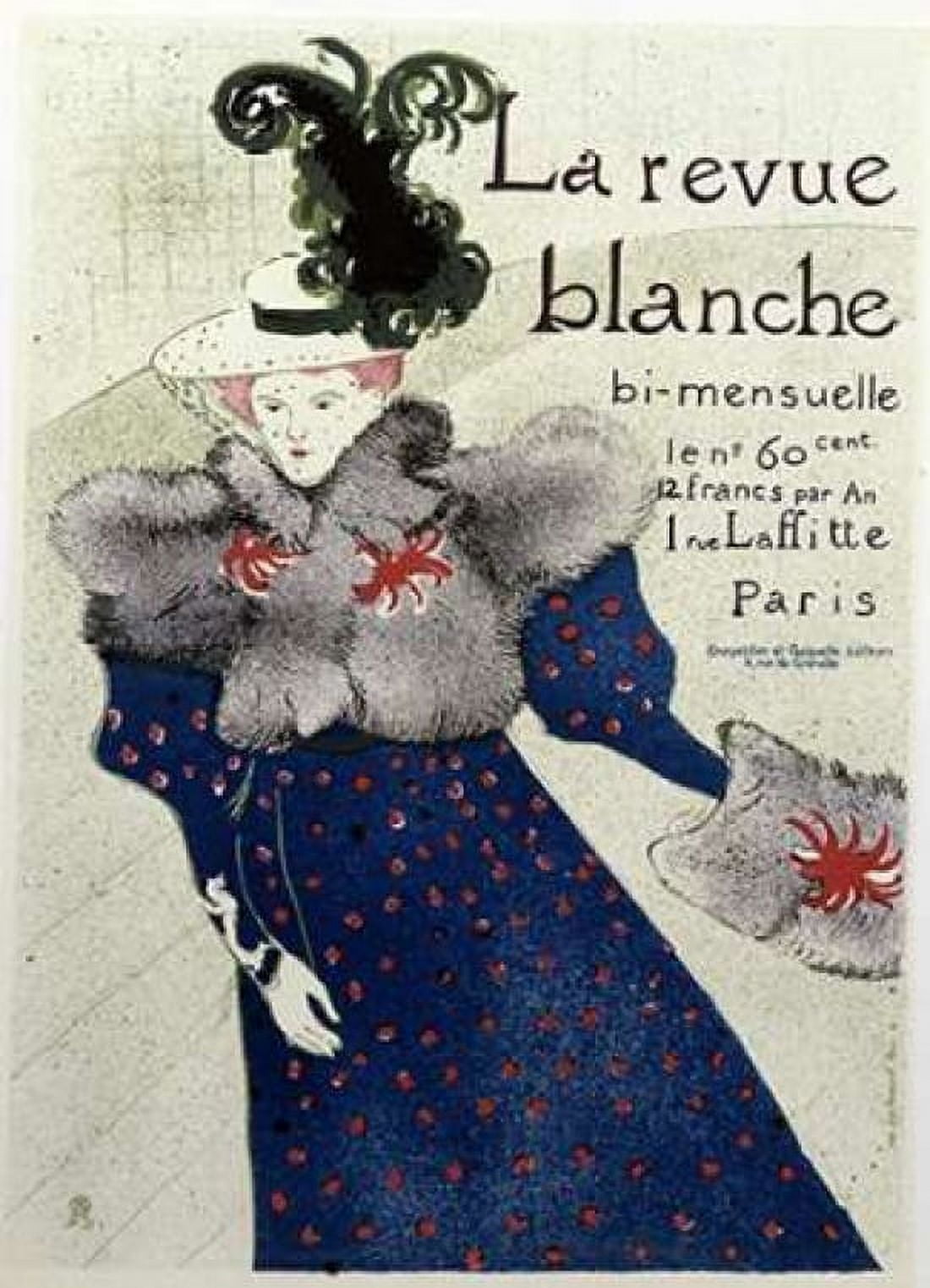 La Revue Blanche Canvas Art - Henri Toulouse-Lautrec (20 x 28)