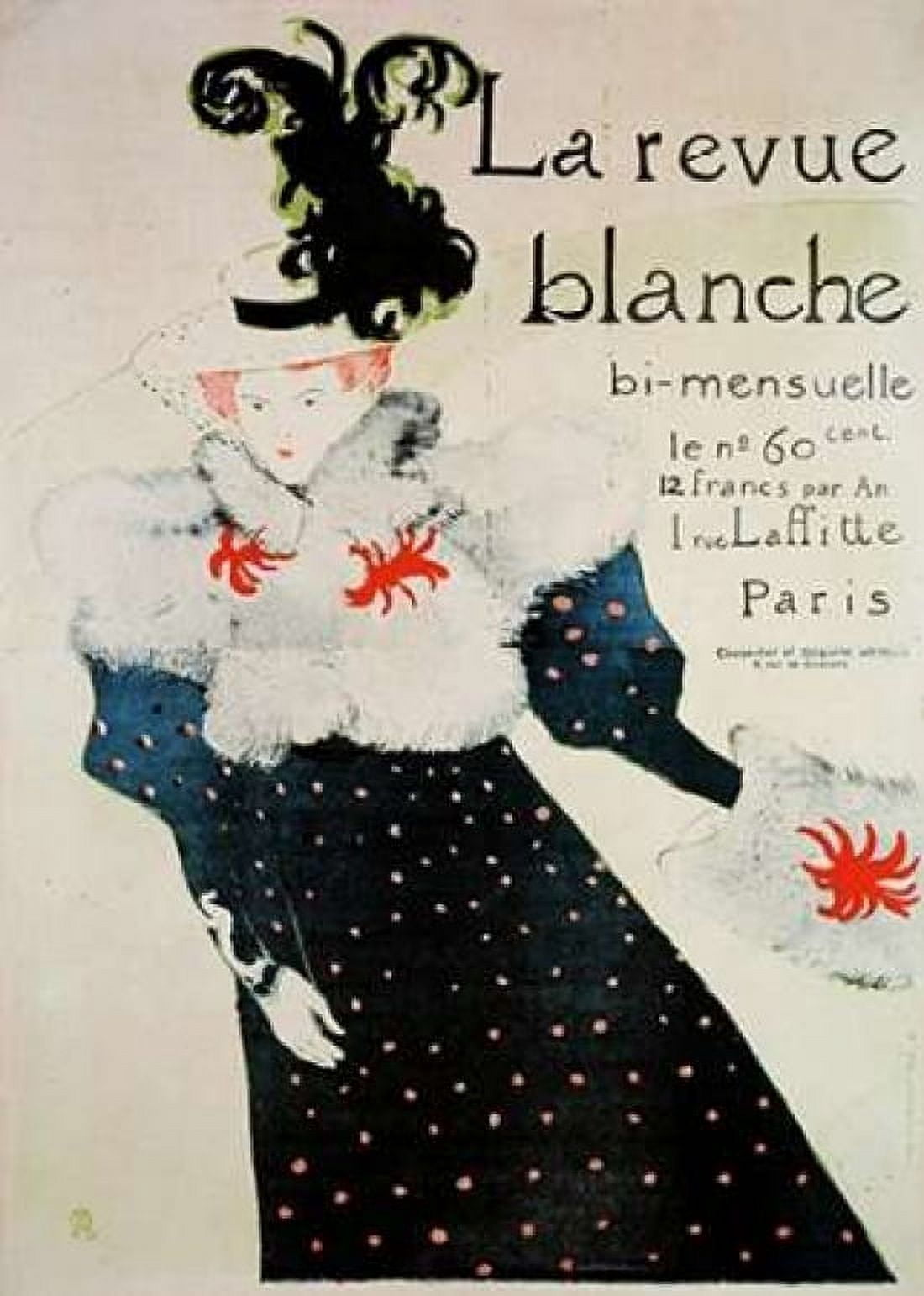La Revue Blanche Canvas Art - Henri Toulouse-Lautrec (20 x 28)