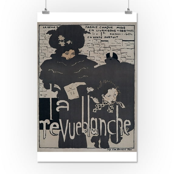 La Revue Blanche Vintage Poster (artist: Bonnard) France c. 1894 (16x24 Giclee Gallery Print, Wall Decor Travel Poster)